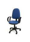 chaise de bureau Brio Haut dossier avec accoudoirs bleu