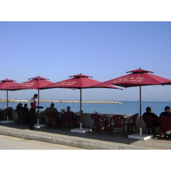 parasol carré Carthaginoise 2m*2m rouge