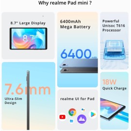 Tablette Realme Pad mini 3/32 - Bleu