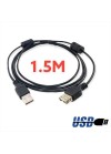 RALLONGE USB 2.0 1.5M HD Noir (F-090014 )