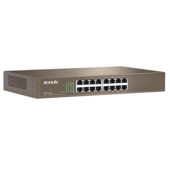 Switch De Bureau TENDA TEF1016D 16 PORTS FAST ETHERNET 10/100 MBPS (TEF1016D) chez oxtek