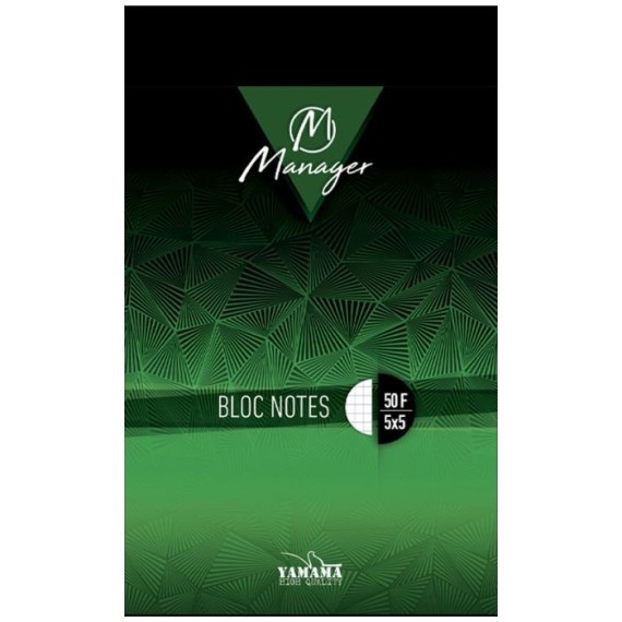 Bloc Note YAMAMA Manager A4 50 FEUILLES GM 5/5 80G