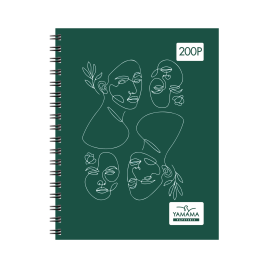 Cahier wiro YAMAMA 200P PF Couverture Plastifiée FANTAISIE 70G