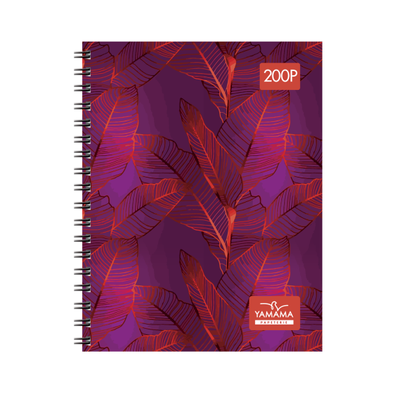 Cahier wiro YAMAMA 200P PF Couverture Plastifiée FANTAISIE 70G