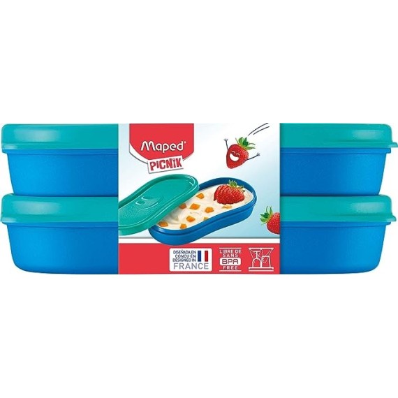 Maped - Boîte à Lunch Concept Kids, 870901, Bleu, 2 x 150 ml