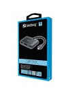 Station d'accueil SANDBERG Dock USB-C 2XHDMI+1XVGA+USB+PD - Gris