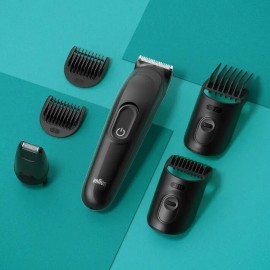 Tondeuse Tout-en-un Series 3 6-en-1 MGK3410 pour barbe, cheveux. Avec 50 minutes d’autonomie, noir