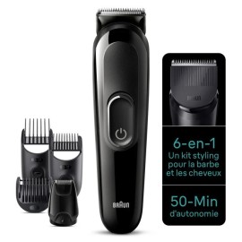 Tondeuse Tout-en-un Series 3 6-en-1 MGK3410 pour barbe, cheveux. Avec 50 minutes d’autonomie, noir