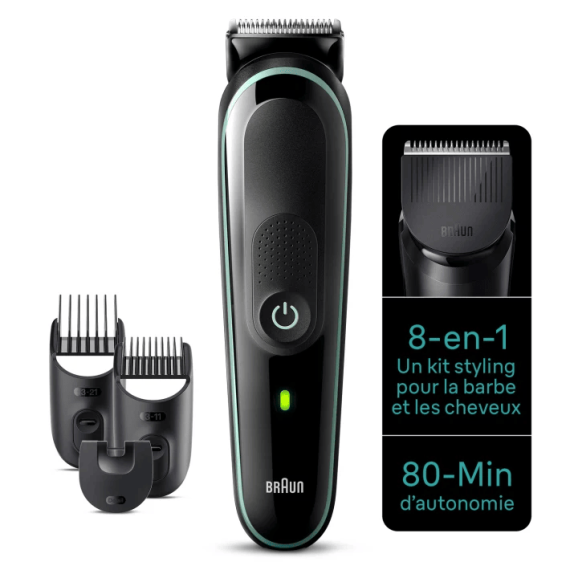 Tondeuse cheveux : Braun 8 en 1 chez oxtek