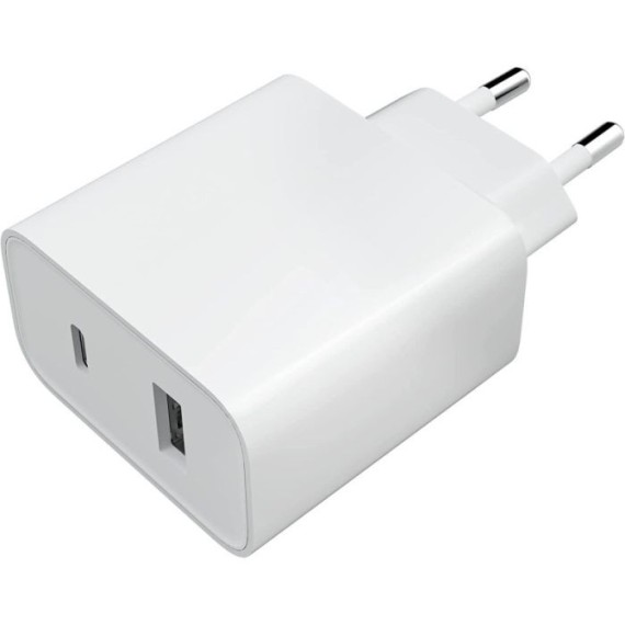 Adaptateur de charge XIAOMI fast charge 33W type C / type A - Blanc