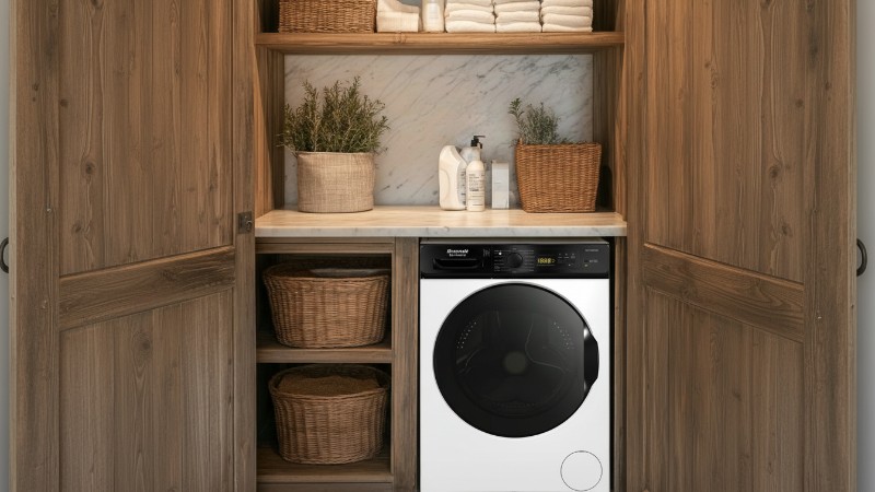 Lave Linge Frontal BRANDT 12kg Blanc Inverter hublot haute performance