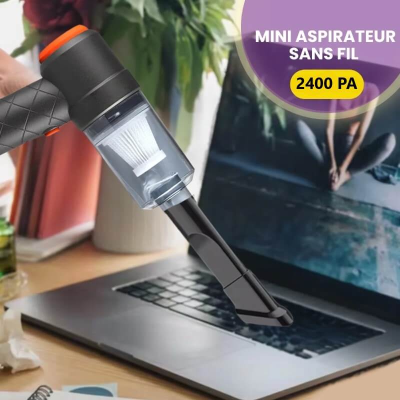 Aspirateur portable Gembird compact et rechargeable pour voiture