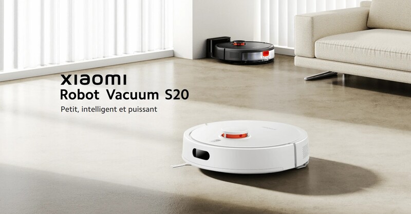 Aspirateur robot XIAOMI S20 blanc vue de face
