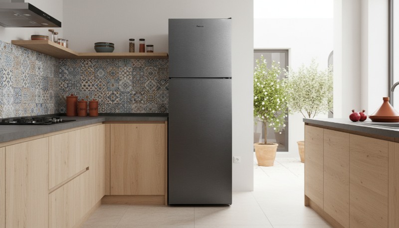 Réfrigérateur Focus F.6035G 313L Less Frost double porte gris