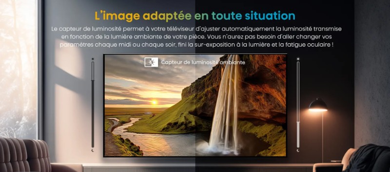 Smart Tv Hisense 50A6N 50 pouces UHD design noir moderne