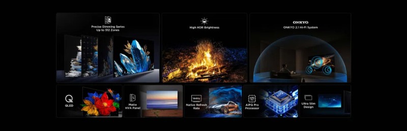 Smart TV TCL 85 pouces UHD Noir avec applications Netflix et Prime