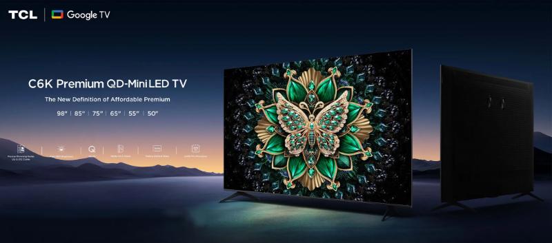 TV TCL C6K 98 pouces Mini LED 4K UHD salon moderne