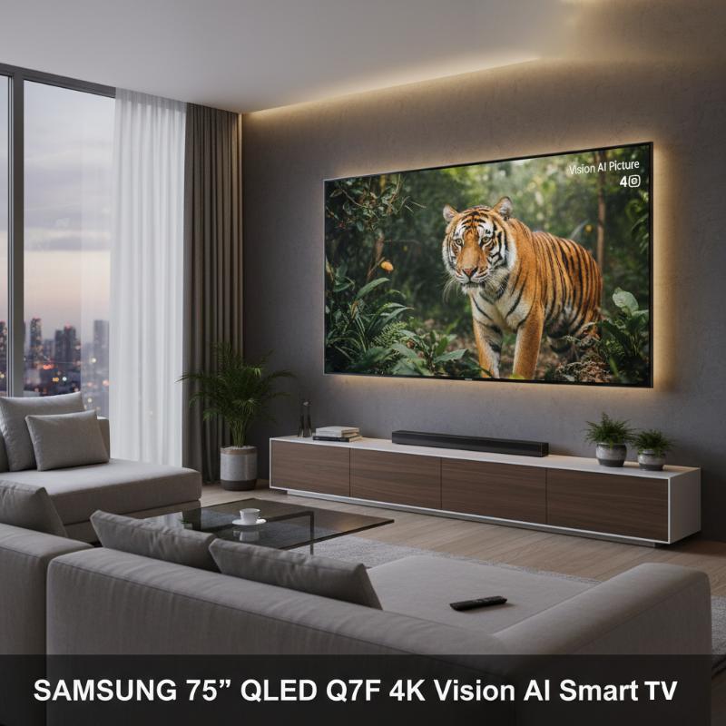 Tv SAMSUNG 75'' QLED avec écran UHD 4K et Vision AI Samsung