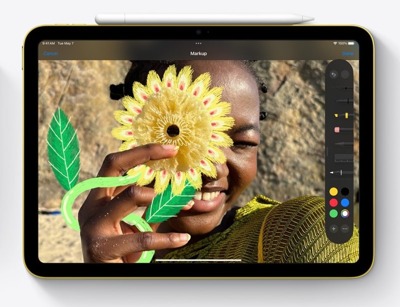 iPad 10ème génération Apple Pencil compatible écran Retina