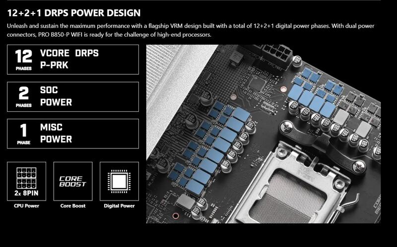 MSI PRO B850-P WIFI connectivity