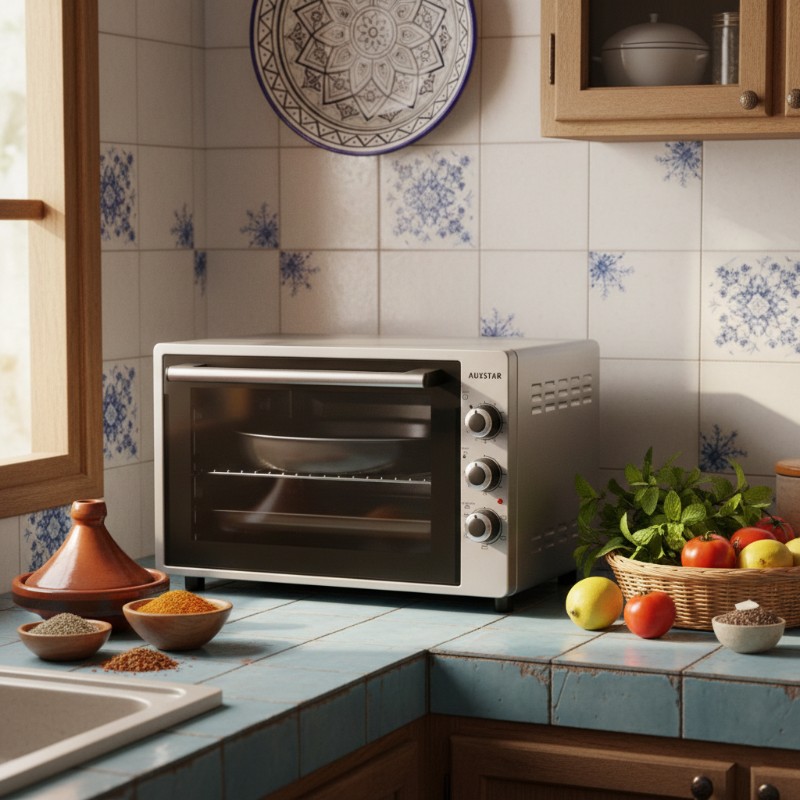 Four Électrique AUXSTAR 35 Litres Gris design moderne