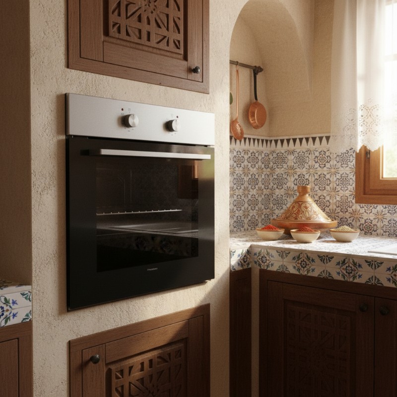 Four électrique PREMIUM AF6050.X01 encastrable design 60 cm verre noir