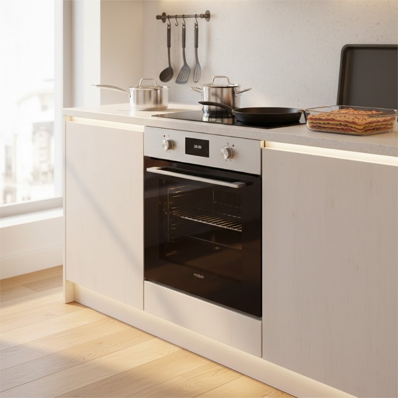 PREMIUM AF6071.X01 Four électrique design inox multifonction pour cuisine moderne