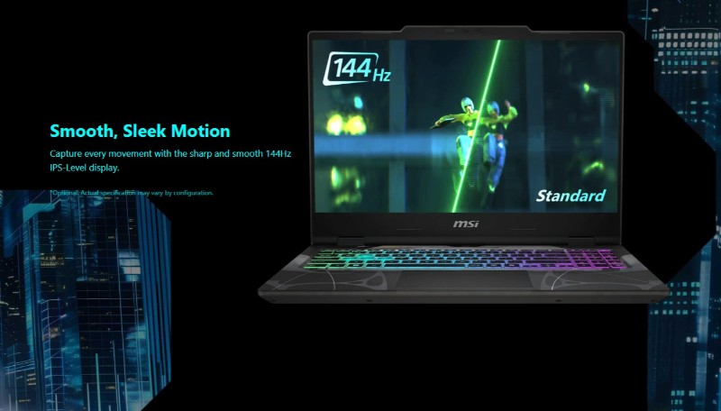 Pc portable gamer MSI Cyborg 15 écran Full HD 144Hz performant
