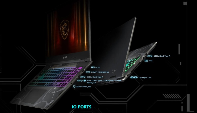 Laptop gamer MSI Cyborg 15 RTX 5060 pour jeux vidéo