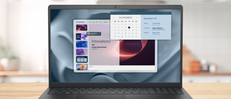 Portable Dell 15 pouces noir design moderne