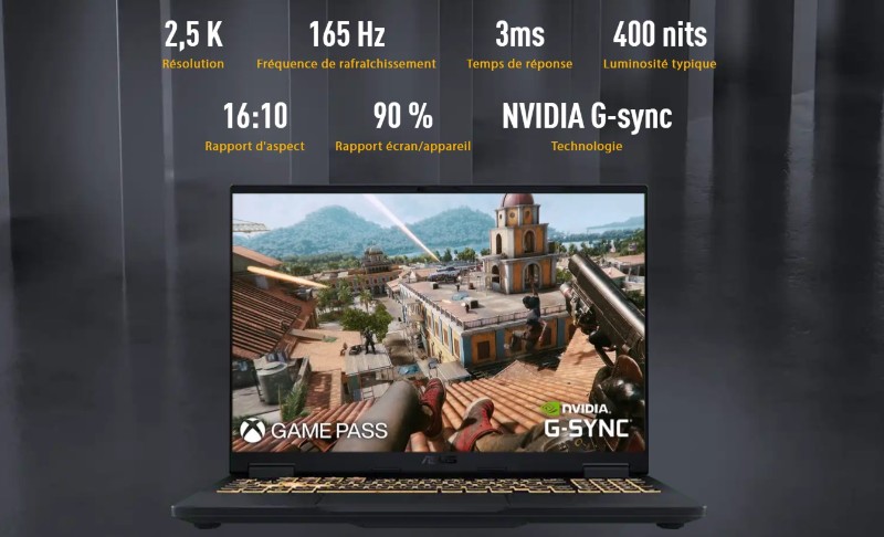 Pc portable gamer Asus TUF F16 performance et puissance