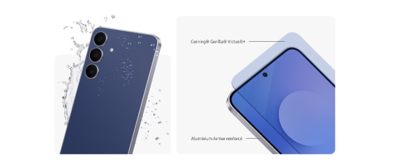 Samsung Galaxy S25 FE Blanc triple caméra et autonomie Tunisie
