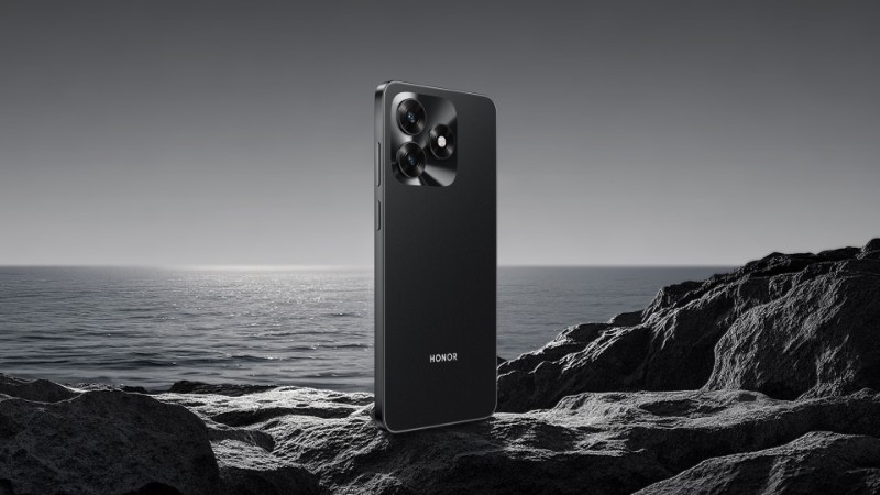 Smartphone Honor X5c 4Go 64Go Noir vue avant et arrière