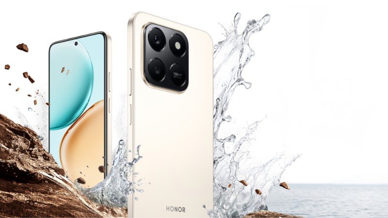 Smartphone HONOR X7D 5G vue avant écran large