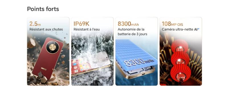 Caméra arrière 108MP Honor X9d photographie haute qualité