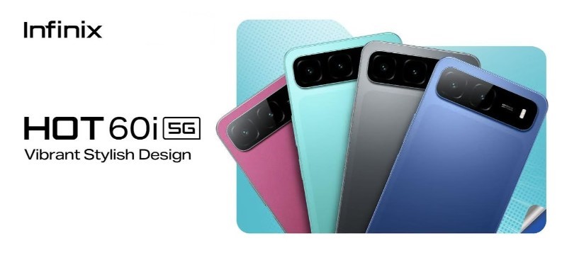 INFINIX Hot 60I 5G smartphone rouge prune écran 6,7 pouces