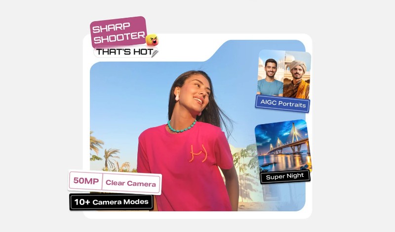 Vue arrière INFINIX Hot 60I 5G avec caméra 50MP