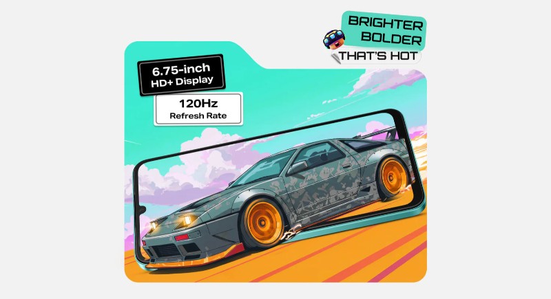 Écran 6,75 pouces IPS 120Hz Infinix Hot 60I