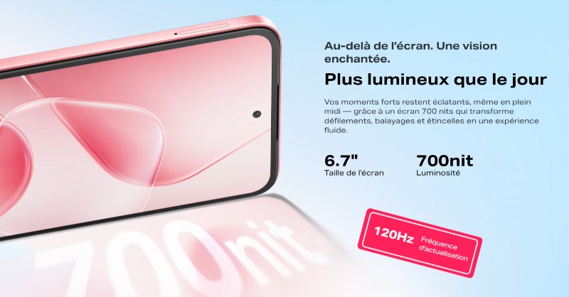 INFINIX Hot 60I écran 6.7 pouces 120 Hz HD