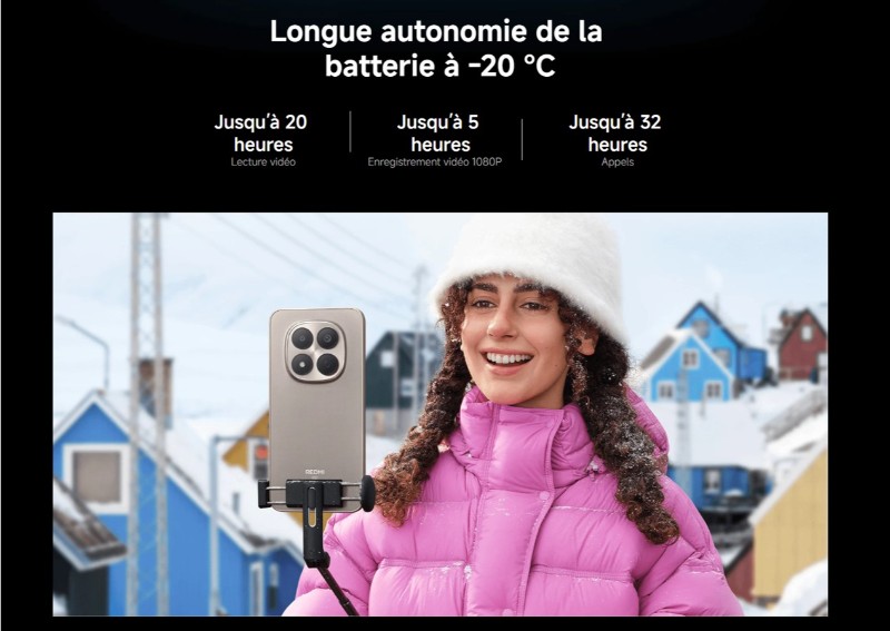 Redmi Note 15 Pro 5G autonomie de la batterie