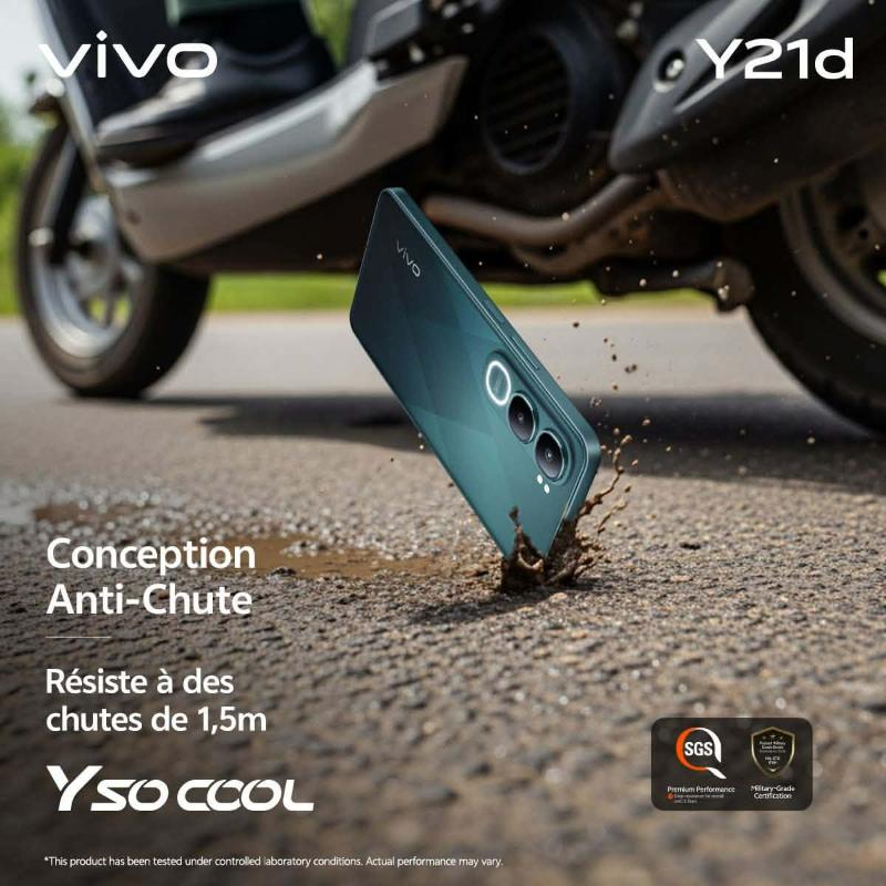 VIVO Y21D écran HD+ AMOLED couleurs vives et claires