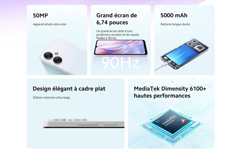 Redmi 13C Prix le plus bas avec écran 90 Hz