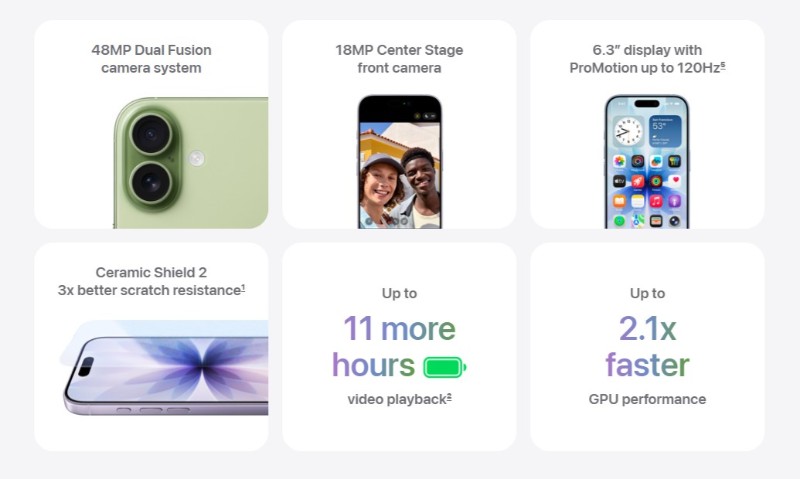 iPhone 17 en couleur graphite avec écran Super Retina XDR
